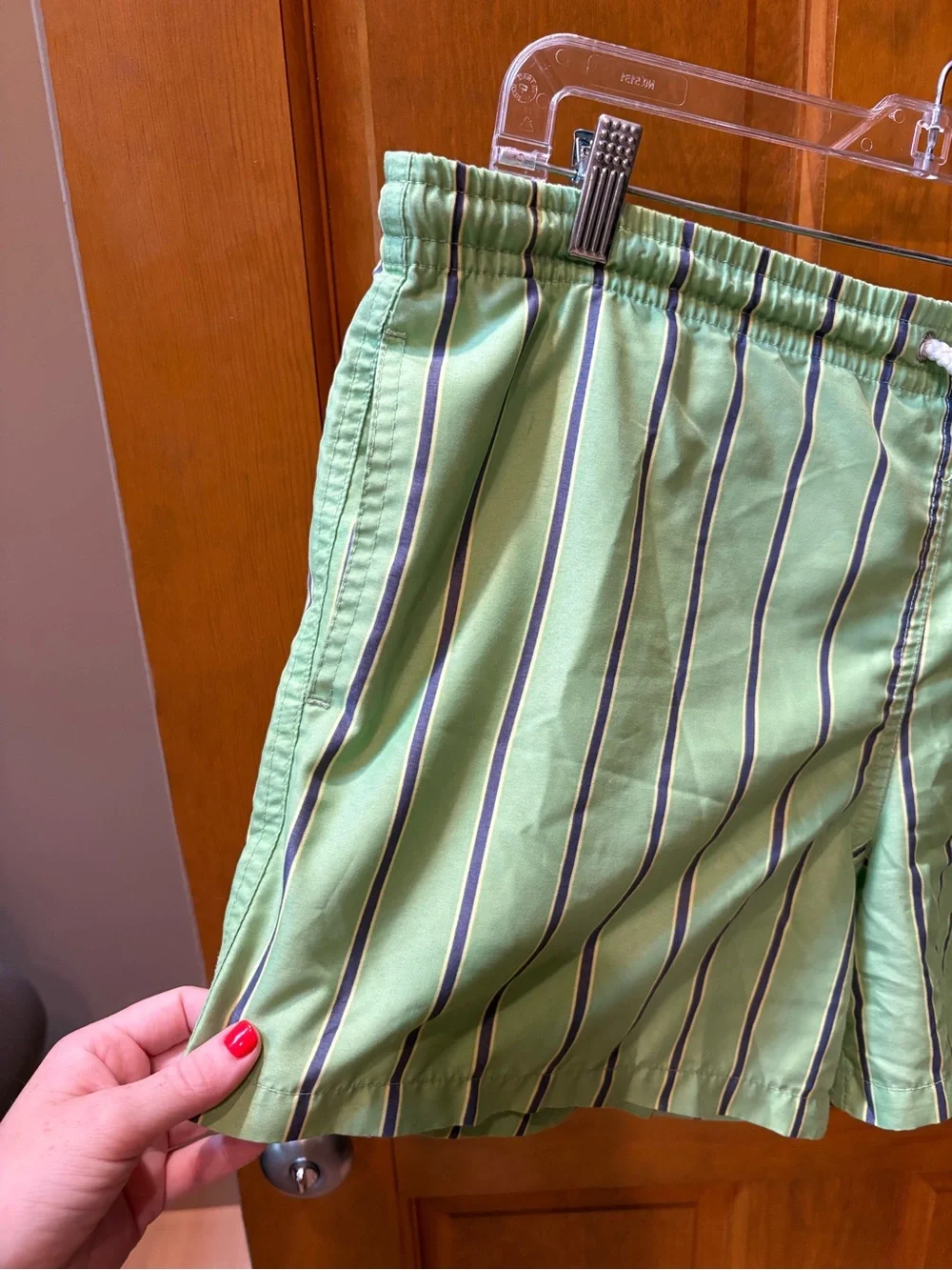 Zara Men’s Green & Purple Swim Trunks Size XL Drawstring